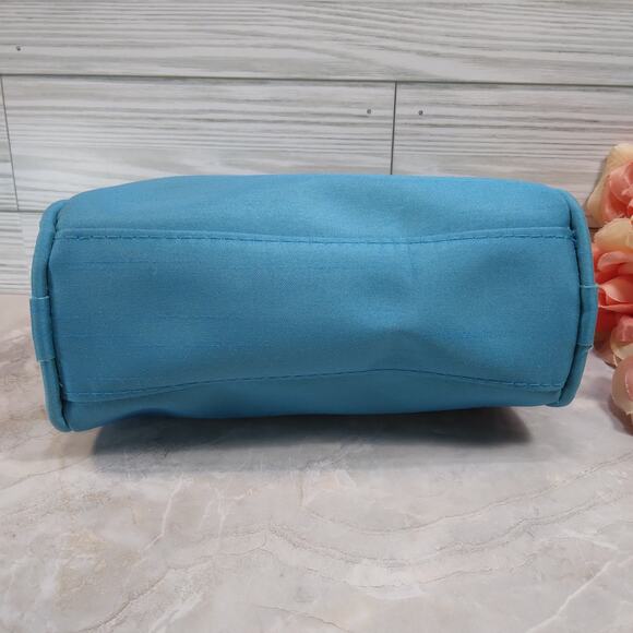 Pretty Little Cosmetic Bag in Turquoise Blue by Estée Lauder Vtg '90s New-Unused - Picture 4 of 7